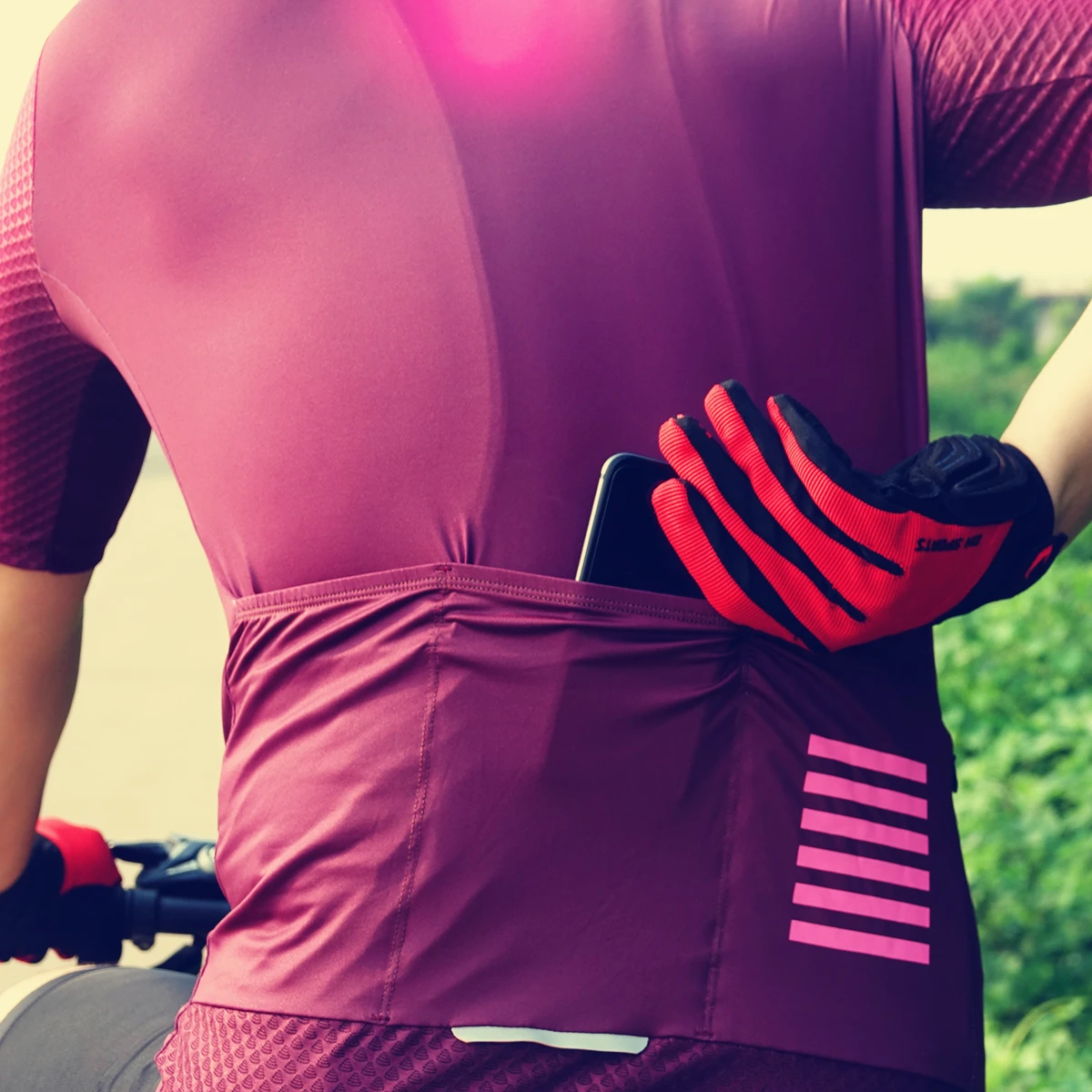 Pro Velo 2019 Pro Team Cycling Jersey Short Sleeve Set Red Gradient Triathlon Bike maillot ciclismo bicicleta roupa ciclismo set