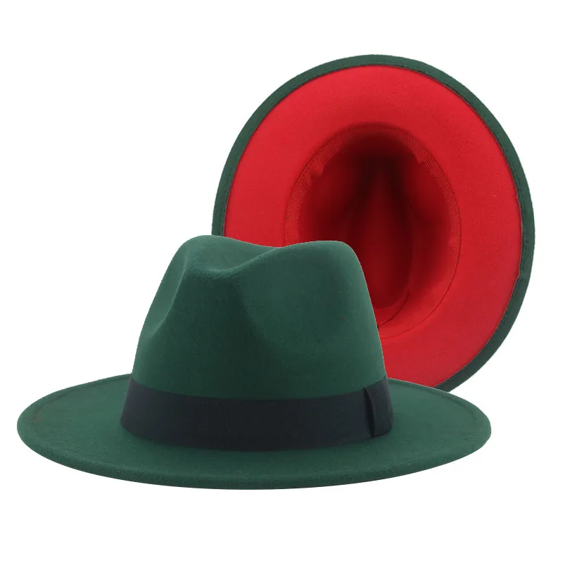 

Hat Women's Hat Fedora Hats Hats for Men Patchwork Colors Band Fashion Felt Accessories Hats Winter Fedora Chapeau Femme Bonnet