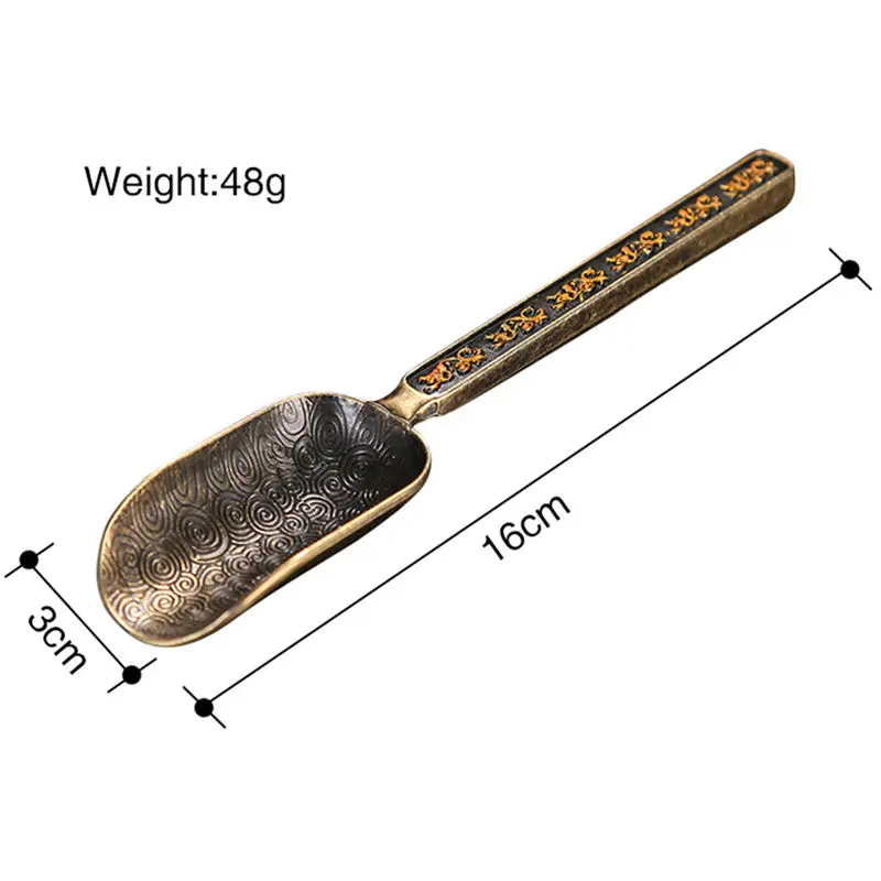 Сплав с длинной ручкой чайная ложка золото один совок чайная ложка декоративный чайный лист держатель для китайского кунг-фу чай s Аксессуары от производителей инструменты