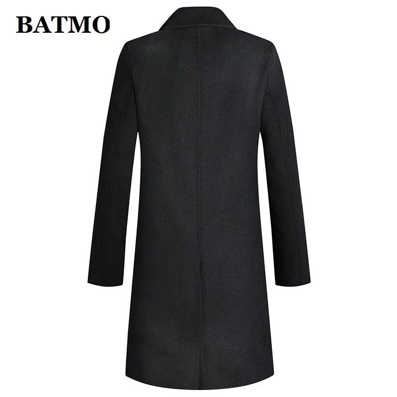 BATMO 80% шерстяное толстое пальто для мужчин, мужские зимние шерстяные Длинные куртки, размер M, L, XL, XXL, XXXL LB02