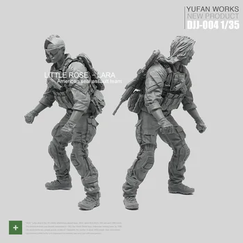 

Yufan Model 1/35 Resin Figure Driver Of Little Rose Laura Series 1/35 Female Soldier Seals Djj-04