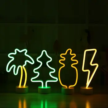 

Fashion LED Neon Sign Light Holiday Party Romantic Wedding Decoration Kids Room Home Decor Moon Heart Rainbow Novelty Night Lamp