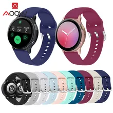 20 мм 22 мм спортивный силиконовый ремешок для samsung Galaxy Active2 42 мм 46 мм gear S2 S3 huawei Watch GT 2 Amazfit браслет ремешок