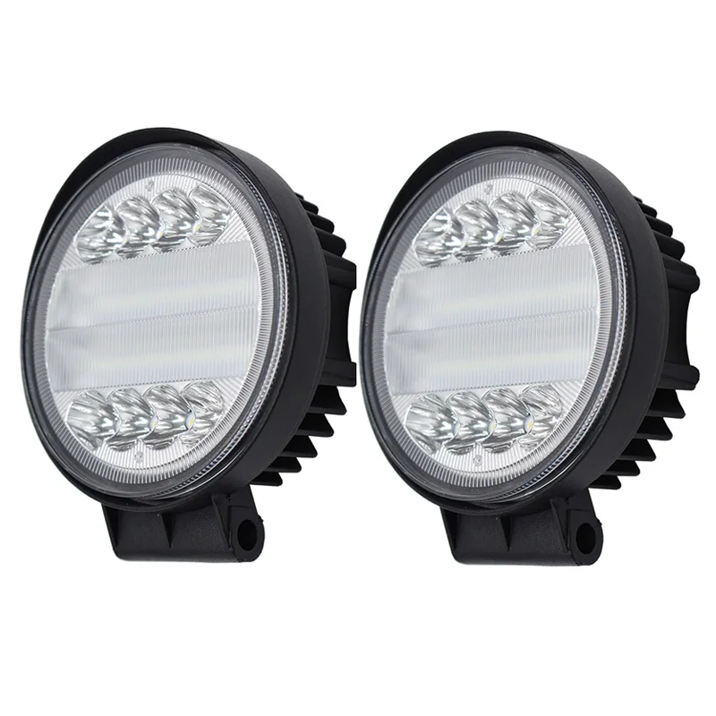 

2 pcs ECAHAYAKU 4 Inch Round LED Work Light 72W IP68 6000K Combo Beam for Off-road Road Roller Crane Mining 12V/24V Car LED Lamp