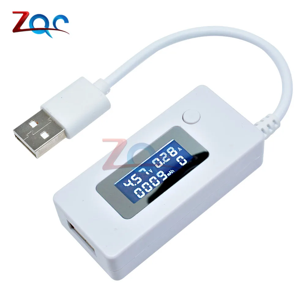 ЖК-дисплей USB тестер измерительный вольтметр амперметра мобильные зарядное устройство измеритель емкости Напряжение Ток контроллер зарядки USB нагрузочный резистор
