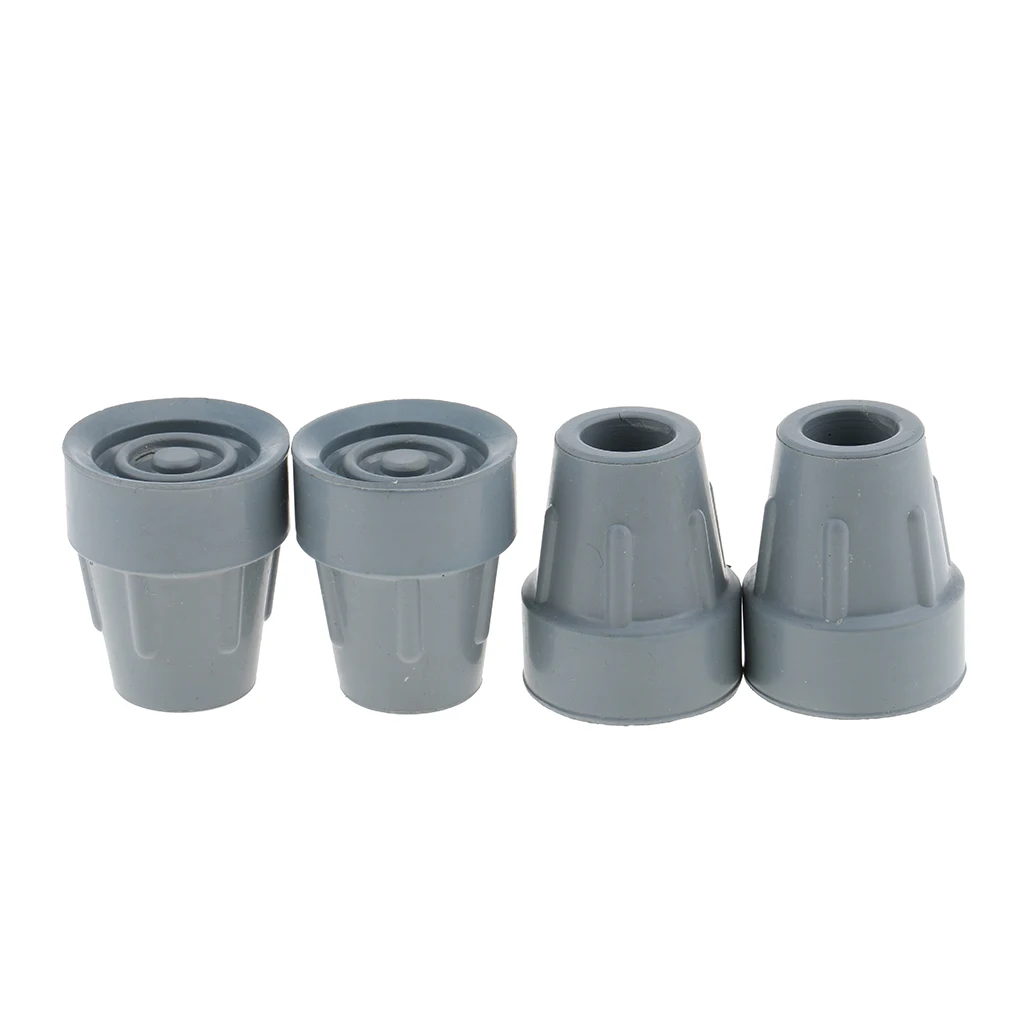 Walking Cane Underarm Crutches 4Pcs Anti-skid Walking Stick Tip Protector