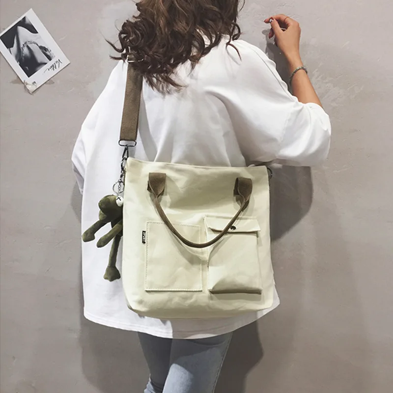 

2019 Autumn And Winter New Style Canvas Students Shoulder Bag Japanese-style Harajuku-Style Handbag Large Capacity Versatile Sho