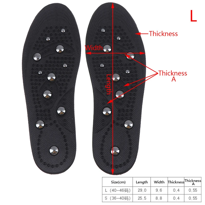 1 пара для похудения памяти хлопок для мужчин женщин Спортивная обувь Pad магнитный массажер для терапии ног стельки способствует циркуляции крови