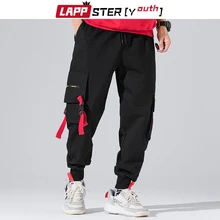 LAPPSTER-Youth ленты уличная карго Брюки мужские комбинезоны мужские s хип хоп спортивные брюки осенние джоггеры корейский стиль спортивные брюки
