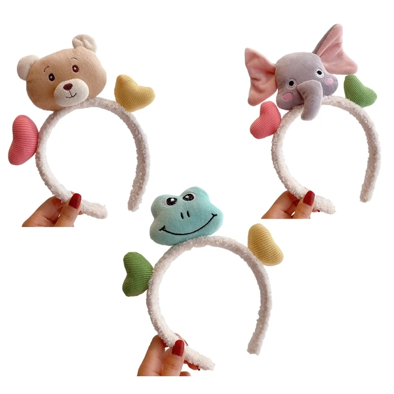 

Cute Elephant Bear Headband Soft Cartoon Animal Hairband for Makeup Washing Face Lovely Costume Hair Accessories