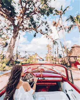 

PAINTBOY Beauty Lady Framed Pictures DIY Painting By Numbers Acrylic Painting On Canvas Wall Art For Living Room Home Decor