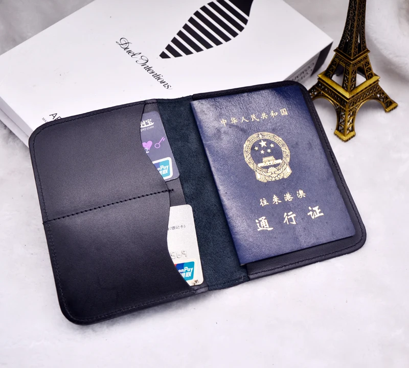 Натуральная кожа Обложка для паспорта держатель для документов путешествия унисекс кошелек держатель для карт