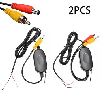 

Mayitr 2pcs 2.4Ghz Wireless RCA Video Transmitter & Receiver Kit Rear View Camera For Car Rearview Monitor FM