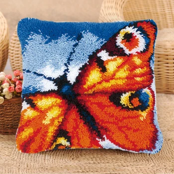

Natural Scenery Smyrna Foamiran For Needlework DIY Latch Hook Rug Button Package Boutique Butterfly Carpet Embroidery Pillow