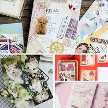 4 пачки/лот милый коллаж бумажная Закладка для книг Kawaii канцелярские принадлежности