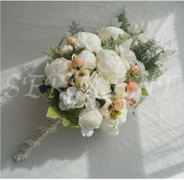 Пион, держателб для свадебных цветов букет для невесты высота 18,89 дюймов Ширина 9,84 дюймов Вес 0,38 кг белья Бесплатная доставка
