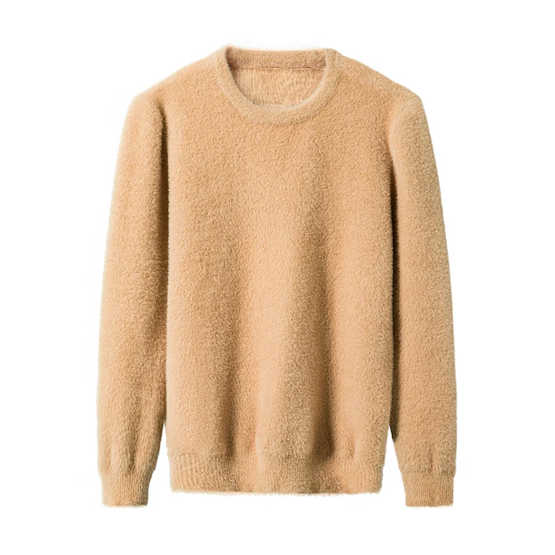 Onnestun Pullover sweaters Men Autumn Winter New Arrivals Slim Warm Faux velvet Sweater Men Fashion Casual Tops Simple Sweater