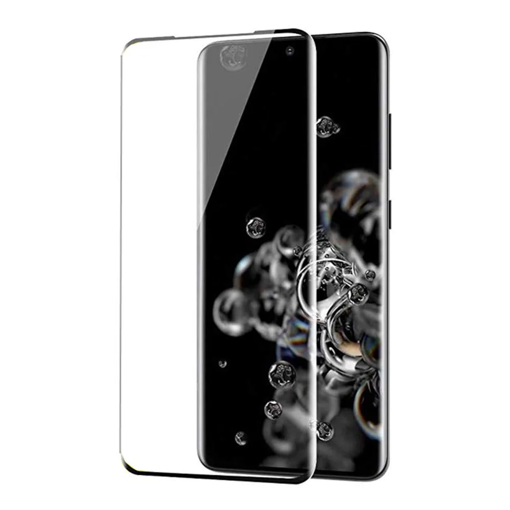 Закаленное стекло 20D с изогнутыми краями для Samsung Galaxy S20 Ultra пленка plus полная