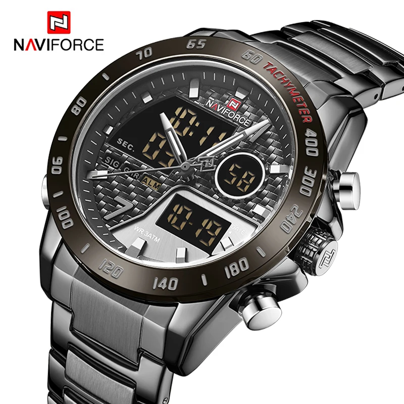 NAVIFORCE Роскошные мужские часы армейские военные спортивные наручные модные с