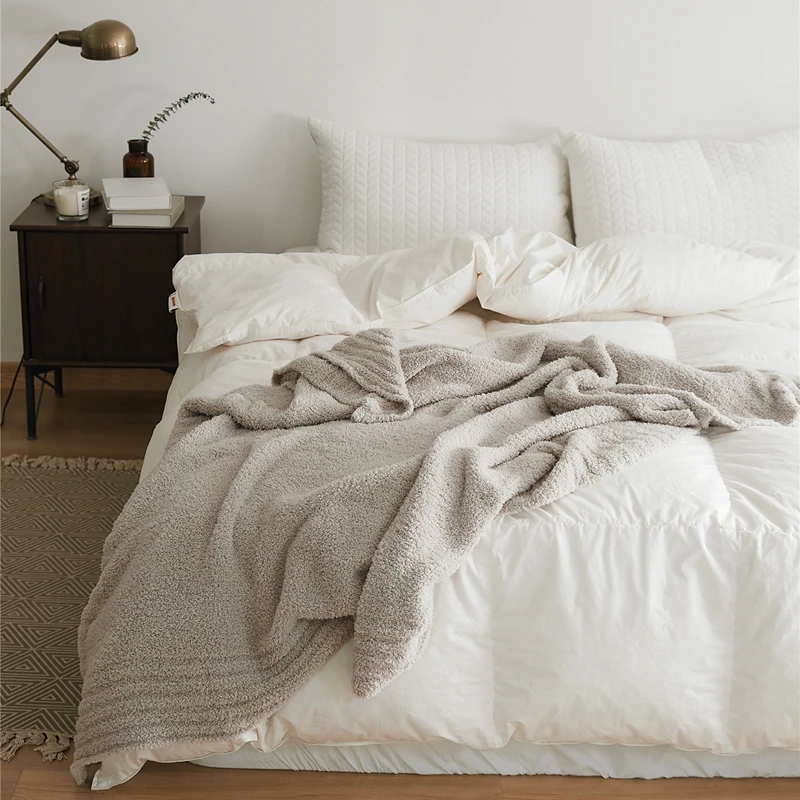 

Inyahome Bed Throw Blankets Nordic Farmhouse Home Décor Super Soft Warm Comfortable Breathable Boho Plaids for Chair Couch