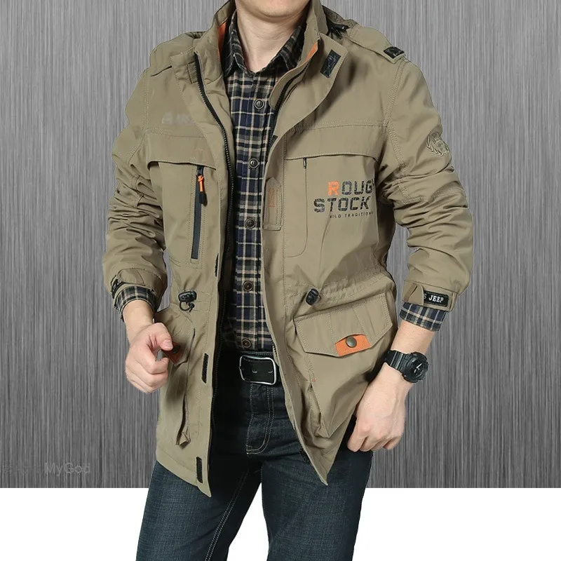 

2019 Bomber Soft Shell Jacket Men Army Jacket Breathable Windproof Raincoat Multi-pocket Waterproof Jacket Windbreaker Men SA-8