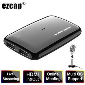 EZCAP301 4K 1080P 60FPS HD HDMI USB 3.0 Video Capture Card Grabber For XBOX PS3 PS4 TV Programs Medical Recording Live Streaming