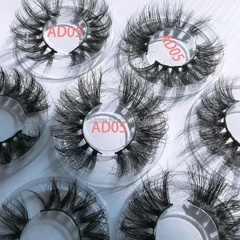 

25mm False Eyelashes Wholesale Thick Strip 25mm 3D Mink Lashes Custom Packaging Label Makeup Dramatic Long Mink Lashes