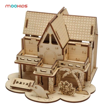 

3d DIY puzzle toy house assembly toy house model building toys parent-child interactive casual games intelligence Children's Toy