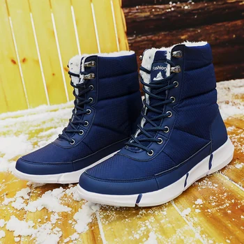 

Winter Fashion Snow Boots Big Size 36-48 Boots Men Waterproof Hiking Chaussure Homme Light Zapatos De Mujer Warm Ankle Shoes