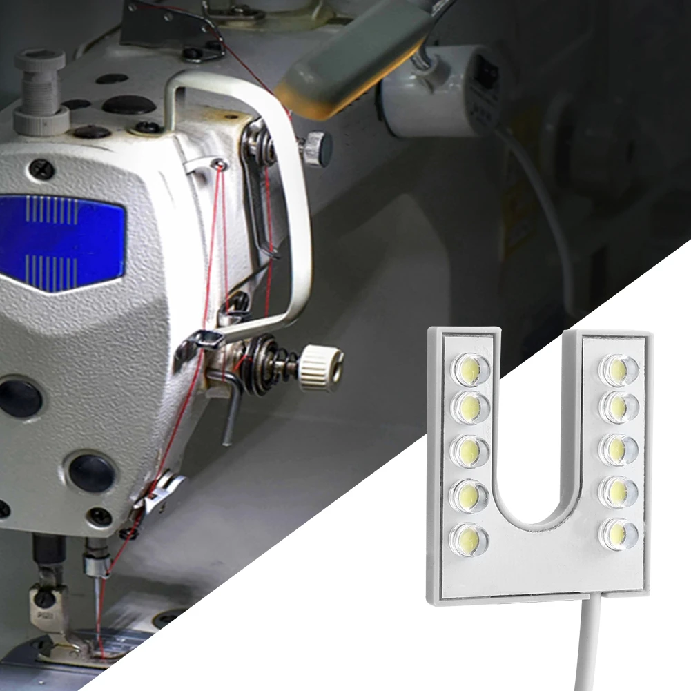 Светодиодный гибкий фонарь лампа на гибкой ножке с магнитной основой для швейной машины 110-265 в ЕС вилка для верстака цанговый патрон пресс