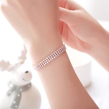 Циркониевый Римский свадебный браслет и браслеты серебряное Золото Цвет ювелирный браслет для женщин вечерние ювелирные изделия VB926