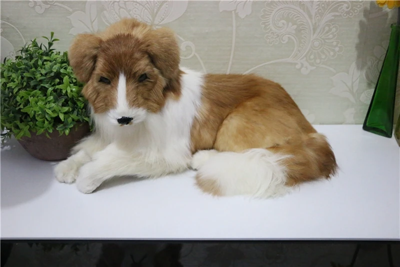 quality simulation animal dog model fur soft shepherd dog doll  home decoration gift shop crafts DY80063 (9)