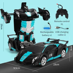 Voiture télécommandée pour enfants, jouet, échelle 1:18, Rotation à 360 degrés, déformation en un clic, offre spéciale 