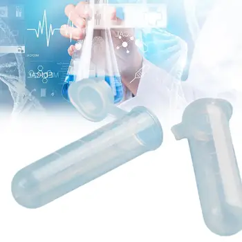 

50pcs/pack Transparent Laboratory Clear Plastic Test Vials Storage Tub Tube School Test 5ml Supplies Mini Lab Containers W7V6