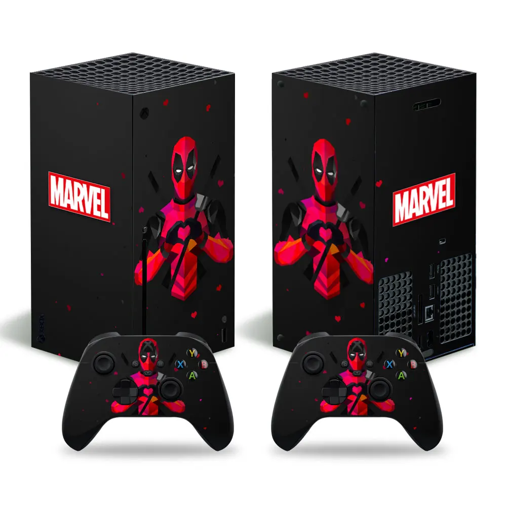 2021 Marvel Iron Man Skin Sticker Decal Cover for Xbox Series X Console and 2 Controllers Xbox Series X Skin Sticker Vinyl 
