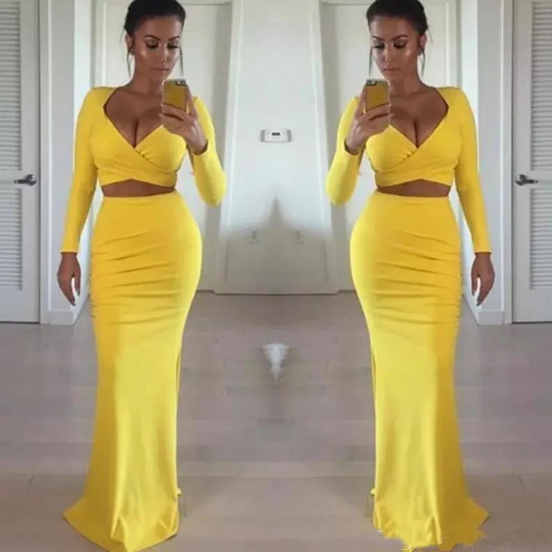 yellow tight homecoming dresses