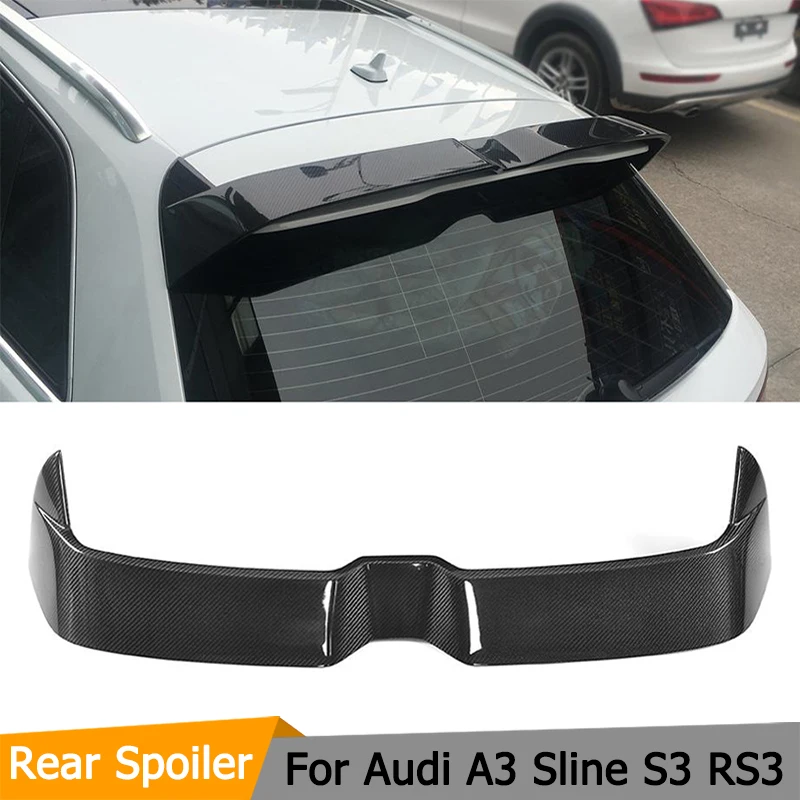 Углеродное волокно задний спойлер на крыло крышу для Audi A3 Sline S3 RS3 8V Хэтчбек 4 двери