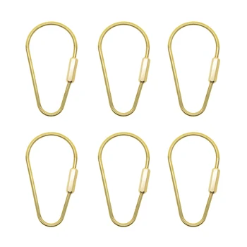 

6x Brass Screw Lock Clip Clasp Key Chain Key Car Key Holder Accessories