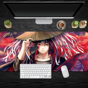 

Itachi Mouse Pad Gamer XXL Large Anime Mouse Pad Lock Edge Naruto Computer Desk Mat Speed Rubber Non-slip Mice Mats For Lol CSGO