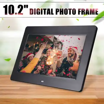 

LEORY 10.2" HD Player 1024x600 Digital Photo Frame Picture Clock Movie Music Player + Remote Control Full Function Good Gift