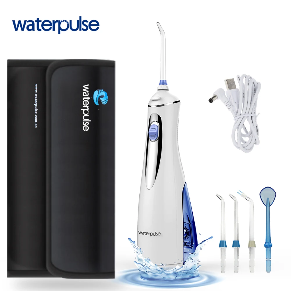 Waterpulse V400 4 Tips Dental Flosser Portable Cordless Oral Irrigator