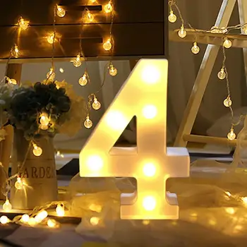 

Creative Decorative Lights 1W 20LM Party Supply Decoration Home Room LED Digits Battery Operated 9 Numbers Xmas Christmas Decor