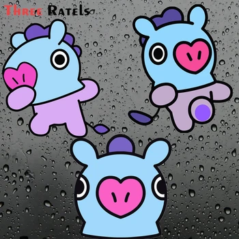 

Three Ratels F43 cute mang horse kpop Cartoon Car Sticker Occlusion Scratch Decal Personality Creative waterproof