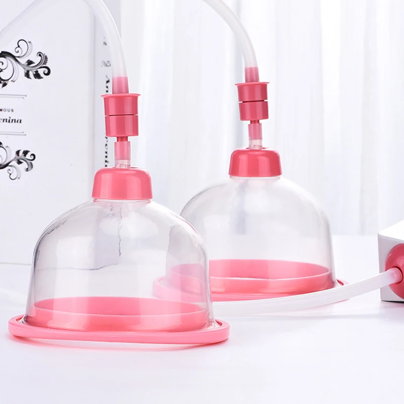 2 банки помпа для увеличения груди женщин вакуумный Электрический инструмент