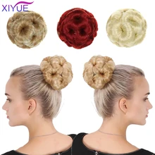 Коготь в шиньоне женский кудрявый цветок шиньон волосы булочка пончик наращивание синтетическое высокотемпературное волокно шиньон для девочек