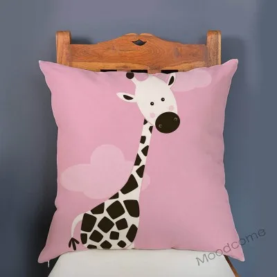 Супер милые животные Лев морской конек Жираф бархатный диван подушка детская художественная короткая плюшевая домашняя декоративная наволочка - Цвет: N290-11R