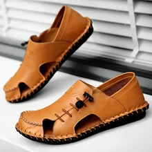 Sandalias hombre de cuero hombres la moda verano, летние мужские сандалии из натуральной кожи, модные мужские сандалии, роскошные мужские сандалии
