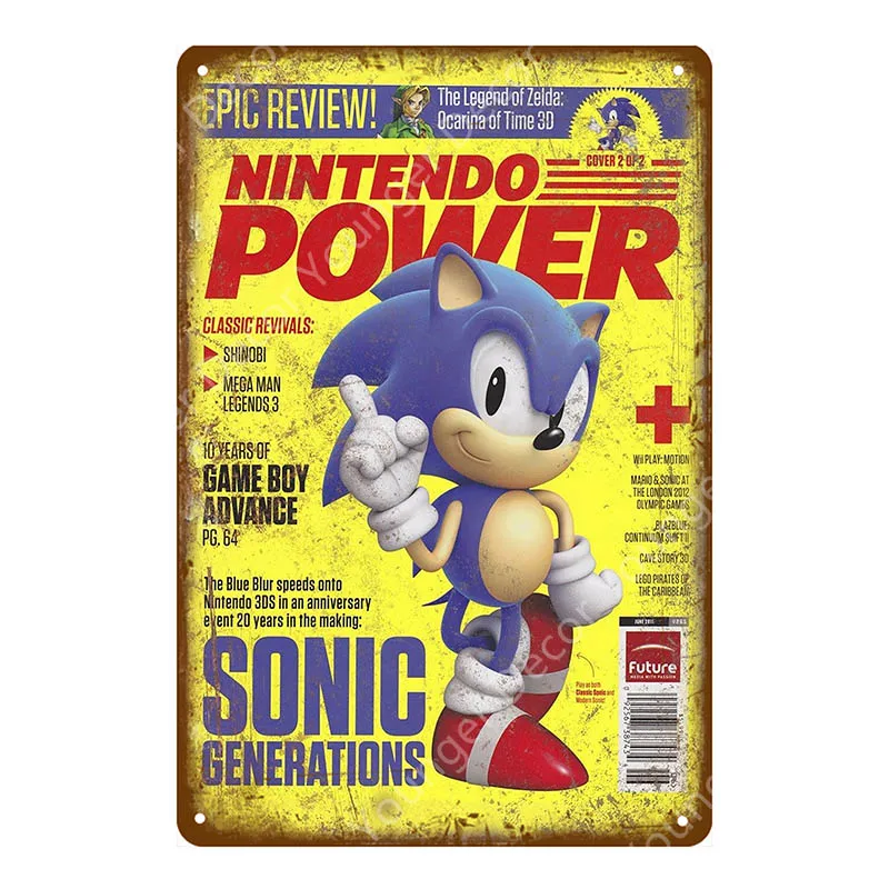 Япония плакат видеоигры nintendo power Супер Марио стикер стены sega Gamer стены искусства дощечки с рисунком комнаты декор YI-030 - Цвет: YD7964EI