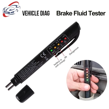New Brake Fluid Tester Car Liquid testing With 5 LED Indicator Display for DOT3/DOT4 Car Diagnostic Check Pen Brake Fluid Tester 1