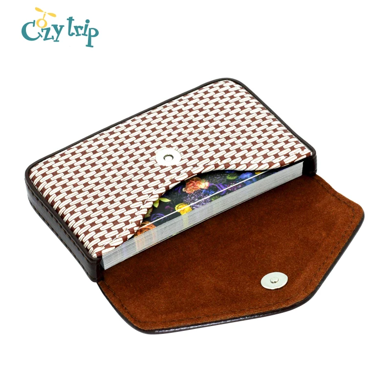 

Multipurpose PU Leather Business Name Card Holder Credit Card ID Wallet Case with Magnetic for Men or Women